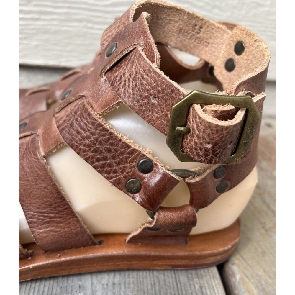 Bed Stu Free People Artemis Women's 6.5 Brown Leather Gladiator Sandals - Picture 6 of 13